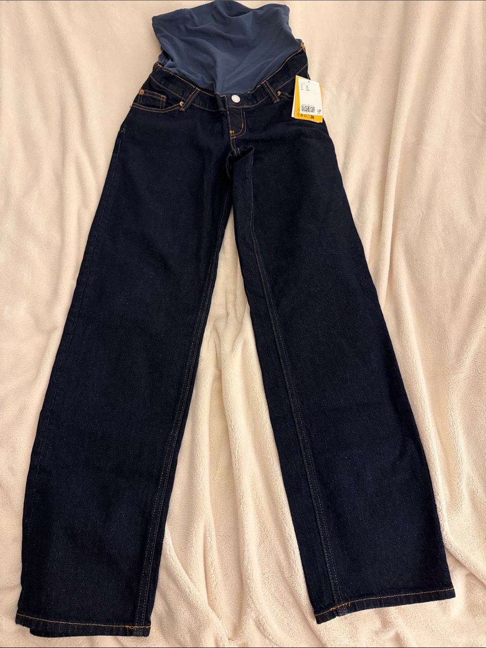 H&M Woman’s Maternity Dark Navy Relaxed Straight Jeans